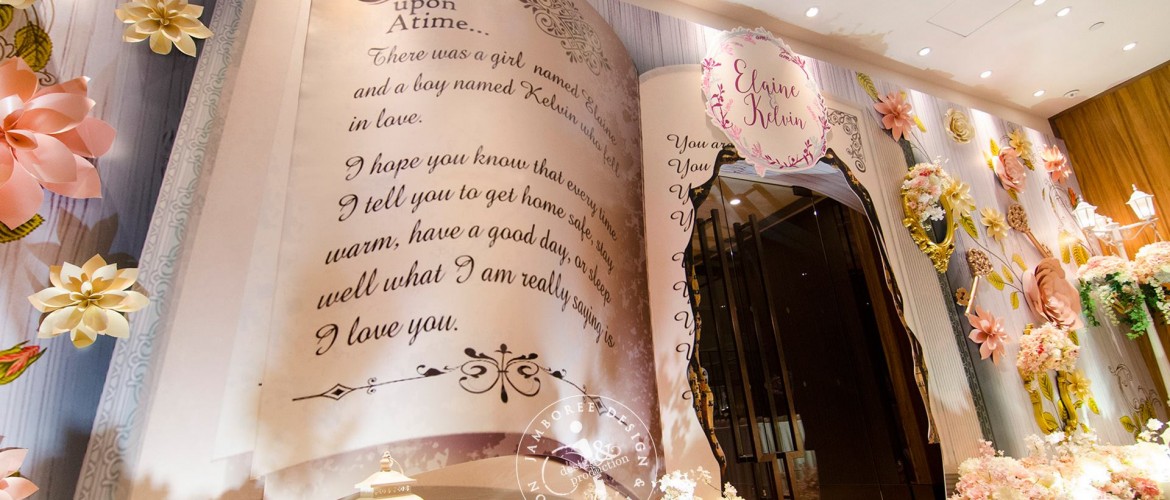 A magical fairytale entrance with “Once Upon a Time” Book.