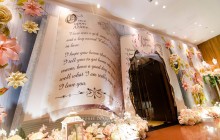 A magical fairytale entrance with “Once Upon a Time” Book.