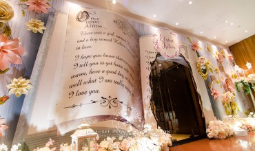 A magical fairytale entrance with “Once Upon a Time” Book.