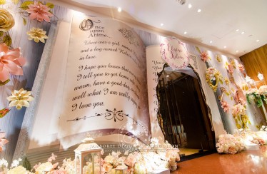 A magical fairytale entrance with “Once Upon a Time” Book.