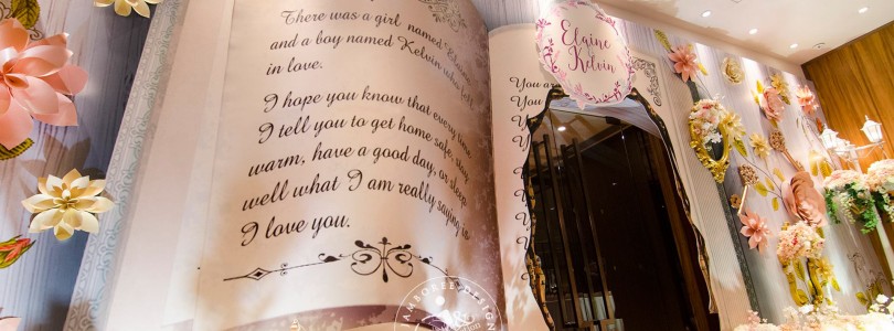 A magical fairytale entrance with “Once Upon a Time” Book.