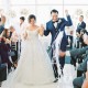 Modern Pink & Navy LA Rooftop Wedding