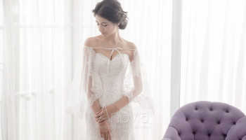 小遮手臂 蕾絲披肩婚紗