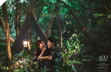 Christy and Samson’s camping engagement session