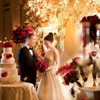 Glamorous wedding filled with gold and red colour