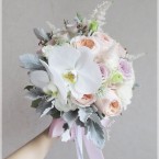 Bouquet with Juliet & white Phalaenopsis orchid