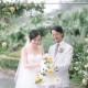 summer-themed wedding cake