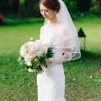A convertible wedding gown