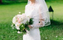 A convertible wedding gown
