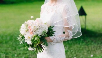 A convertible wedding gown