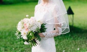 A convertible wedding gown