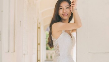 愛笑的新娘是特別漂亮的