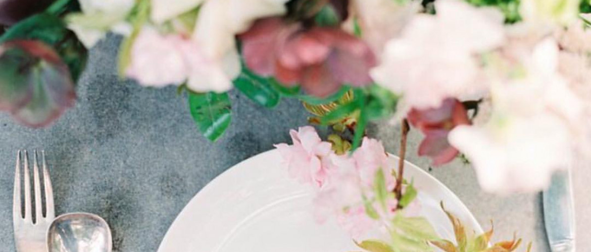 spring colors table setting