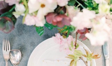 spring colors table setting