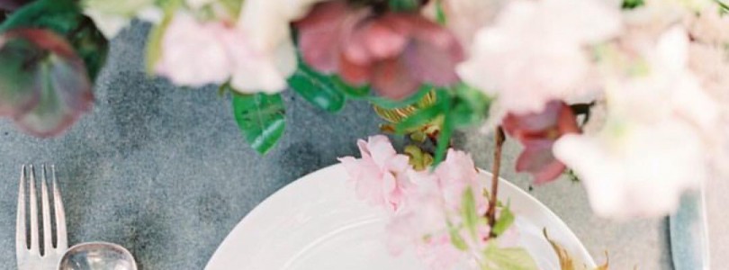 spring colors table setting