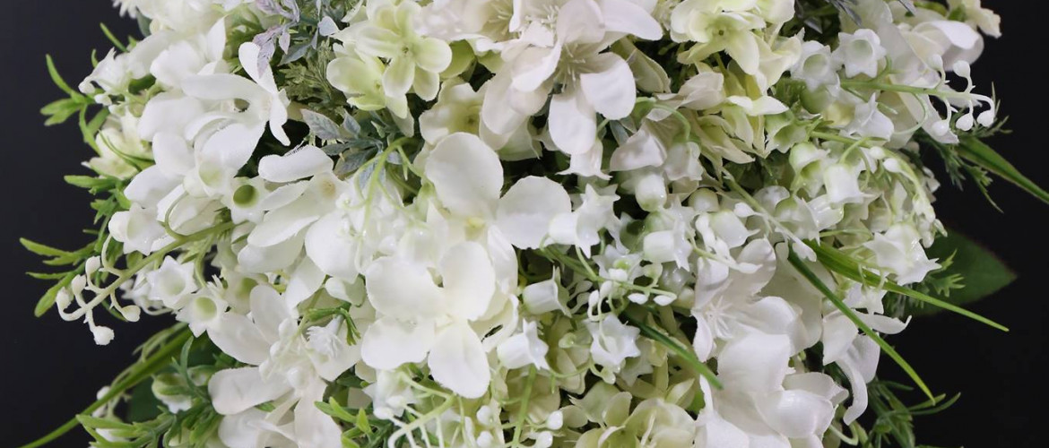 Lily of the valley teardrop bridal bouquet