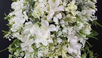 Lily of the valley teardrop bridal bouquet