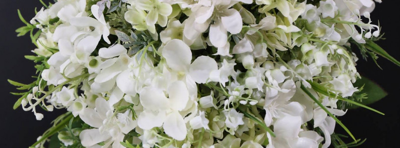 Lily of the valley teardrop bridal bouquet