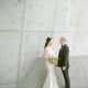 Love the cool tone for this stylish couple!