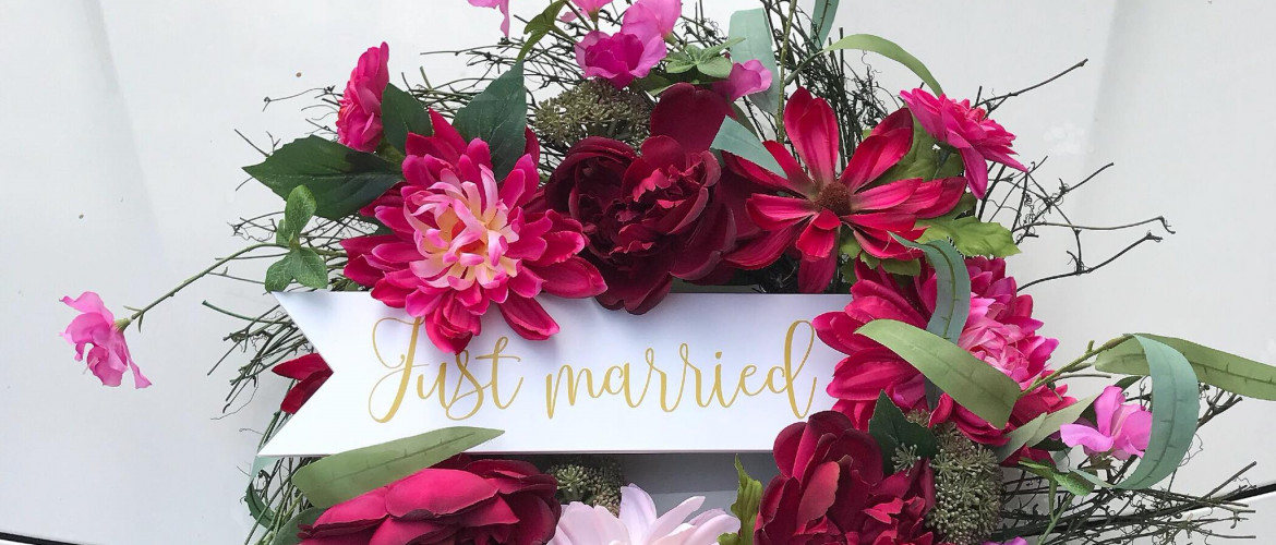 籐圈形結婚車花
