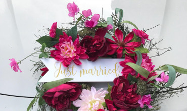 籐圈形結婚車花