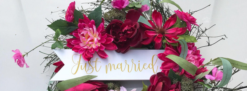 籐圈形結婚車花