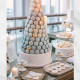 Initial cookies and the ombré blue macaron tower
