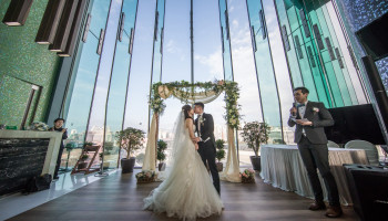 Catherine and Kan wedding day photo