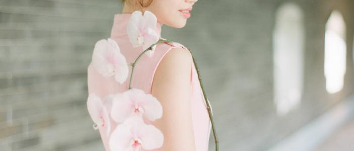 A very classy updo decorated