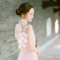 A very classy updo decorated