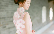 A very classy updo decorated