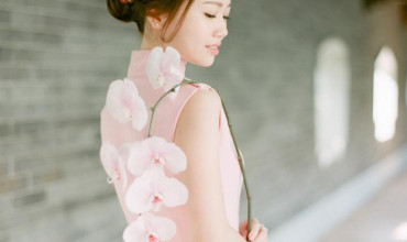 A very classy updo decorated