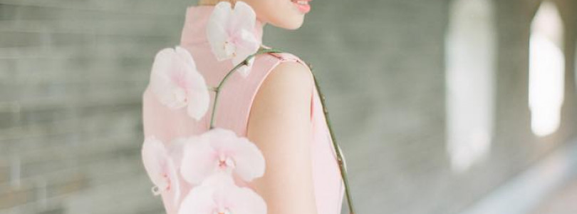 A very classy updo decorated