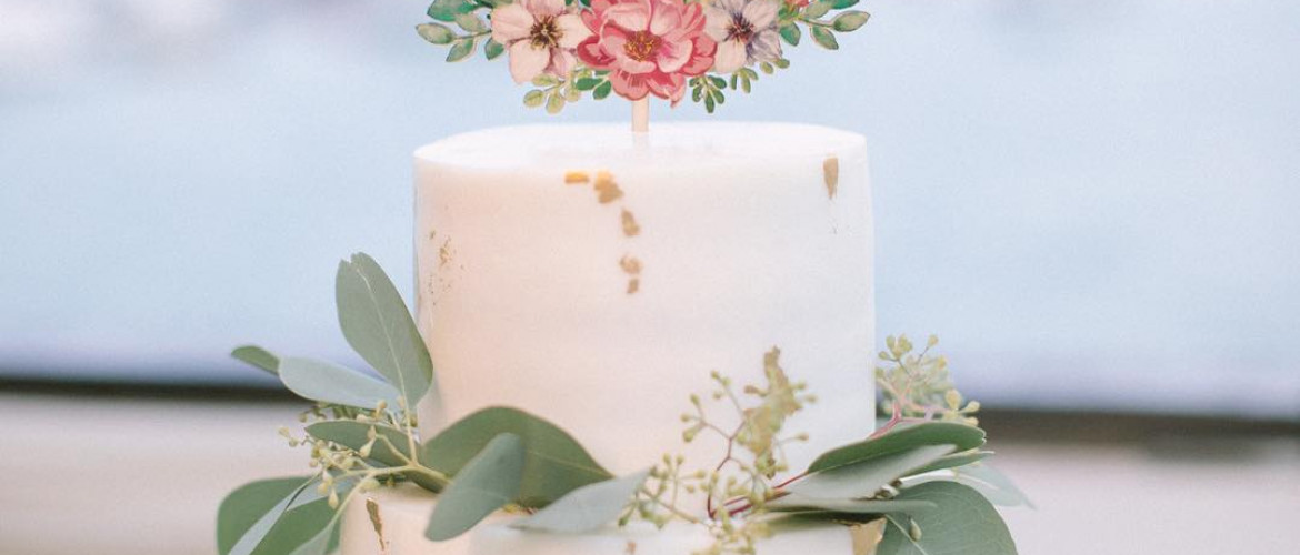 給自己親手做的結婚蛋糕