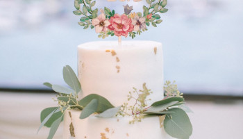 給自己親手做的結婚蛋糕